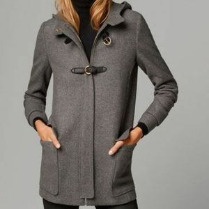 Massimo Dutti Hooded Coat/Jacket - Gray - Size US 6/EURO 38